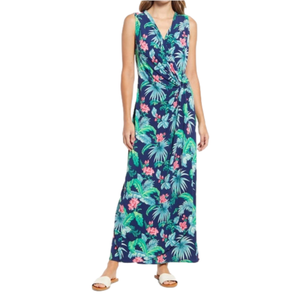 Tommy Bahama Clara Floral Isle sleeveless knit Maxi dress.  Size XL